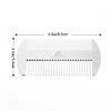 AhfuLife Metal Hair&Beard Comb - EDC Credit Card Size Comb Perfect for Wallet and Pocket - Anti-Static Dual Action Beard Combs - Presented in Gift Box (Stainless Steel Combs) view 3