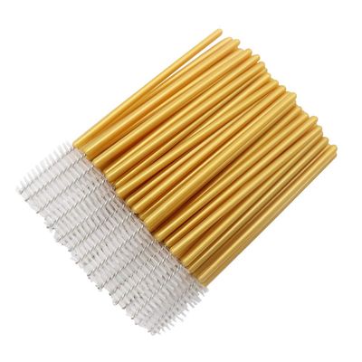 300 Pcs Disposable Mascara Wands Brushes Eyelash Extensions Eye Lash Wand Makeup Applicators Tool, Gold/White