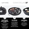 Lay-n-Go Cosmo Layflat Cosmetic & Makeup Bag Organizer - Portable Drawstring Bag w/Zipper Pocket, Brush Storage Loops & More - Durable, Machine Washable Toiletry Bag for Travel (22", Black) view 3