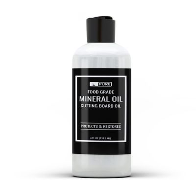 PURE ORIGINAL INGREDIENTS Mineral Oil (4 fl oz) for Cutting Boards, Butcher Blocks, Counter Tops, Wood Utensils