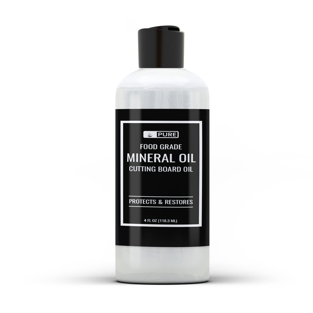 PURE ORIGINAL INGREDIENTS Mineral Oil (4 fl oz) for Cutting Boards, Butcher Blocks, Counter Tops, Wood Utensils
