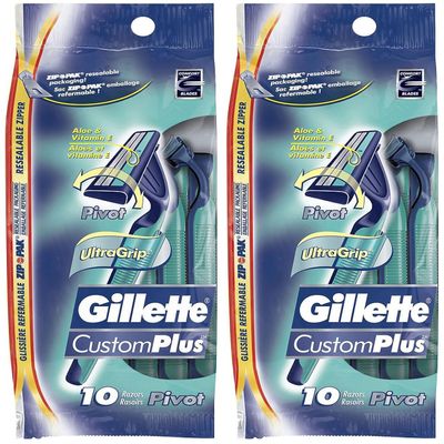 Gillette Mens Sensor 2 Plus Disposable 10 Count (2 Pack)