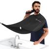 DOEPSILON Beard Bib Beard Apron, Hair-Resistant Beard Bib Hair Catcher, Gifts for Men, Stocking Stuffers, Christmas Gifts Anniversary Birthday Gifts for Him, Shaving Accessories for Men - Black view 1
