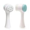 2 in 1 Face Brush - Double Sided Facial Cleansing Brush with Silicone Cleansing Side and Soft Bristles for Washing, Exfoliating and Massaging Your Skin (White and Blue) view 2