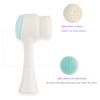 2 in 1 Face Brush - Double Sided Facial Cleansing Brush with Silicone Cleansing Side and Soft Bristles for Washing, Exfoliating and Massaging Your Skin (White and Blue) view 3