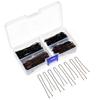 200 Pieces 2 Sizes U Shaped Hair Pins Women Hair Bobby Pins with Clear Storage Box, Black and Brown view 1