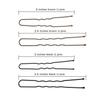 200 Pieces 2 Sizes U Shaped Hair Pins Women Hair Bobby Pins with Clear Storage Box, Black and Brown view 2