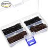200 Pieces 2 Sizes U Shaped Hair Pins Women Hair Bobby Pins with Clear Storage Box, Black and Brown view 3