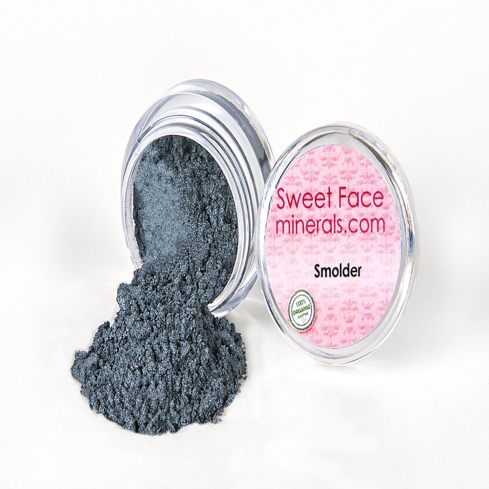 (5Gms) Smolder Shimmery Eyeshadow Powder by SweetFace Minerals, Waterproof Eyeshadow, Long-Lasting Eye Makeup, Instant Eye-Enhancer, Smudge-Resistant, Blendable
