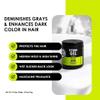 Rolda Black Styling Hair Gel - Medium To Strong Hold With Medium Shine For a Wet Slicked Back Look With All Day Hold - Activated Black Charcoal Covers Grey Hair Instantly 35.2oz view 3