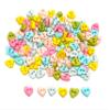 100 Pcs Tiny Heart Buttosn Size 5 Mm Mix Pastel Colors for sewing crafts view 1