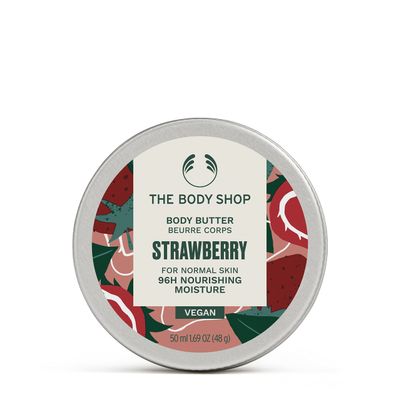 The Body Shop Strawberry Body Butter - Nourishing & Moisturizing Skincare for Normal Skin  Vegan - 1.69 Oz