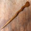 JWL (1) Teak Spiral 6" Hair Stick Pick Pic Pin Fork - Hawaiian Style view 2