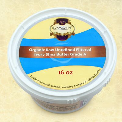 Authentic Organic IVORY Shea Butter FILTERED & CREAMY 16 Oz - The Highest Quality Butter (Pack of 4)