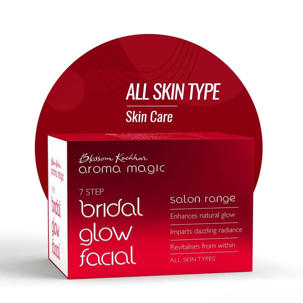 Aroma Magic Bridal Glow Facial Kit | 7-Step Facial for Radiance & Glowing Skin | Revitalizes Dull Skin & Deeply Nourishes | Salon-Quality Bridal Skincare at Home | Suitable for All Skin Types