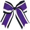 Jumbo 3 Color Hair Bow Purple view 1