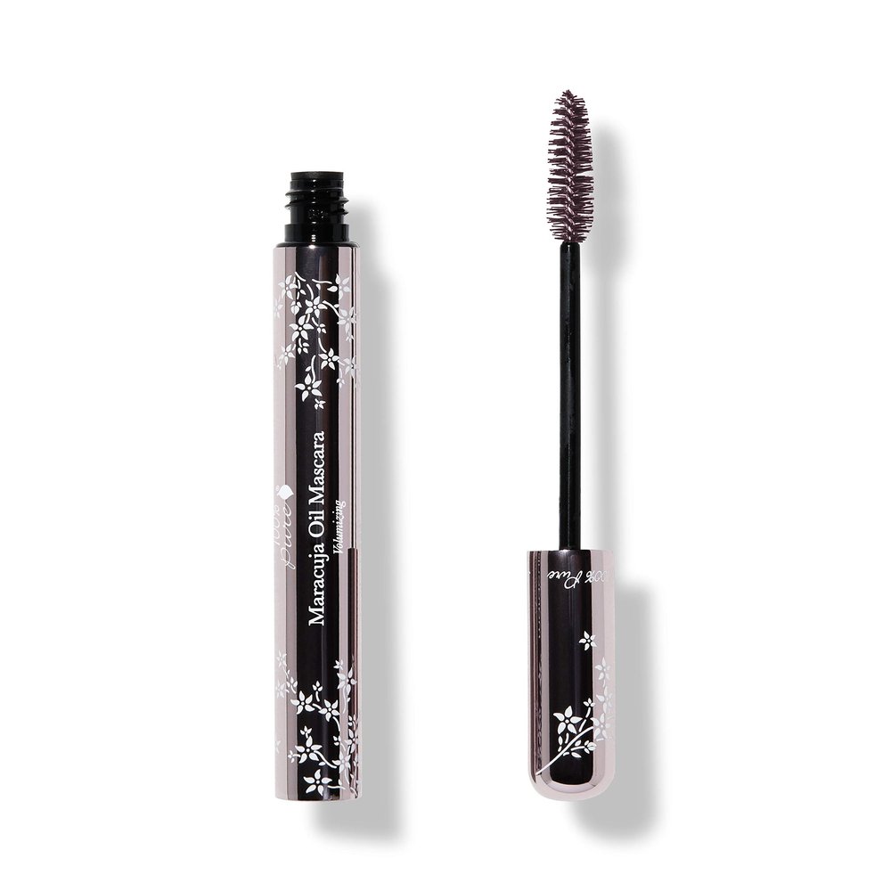 100% PURE Maracuja Oil Mascara Dramatic Intense Volume & Length Natural Fruit Pigmented Voluminous Eyelash Makeup No Clumping, Smudging or Flaking - Vegan, Blackberry Color - 0.35 oz