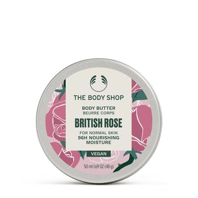 The Body Shop British Rose Body Butter Nourishing & Moisturizing Skincare for Normal Skin Vegan 1.72 oz