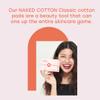 White Rabbit  Naked Cotton Classic  Premium 100% Cotton Pads for Toner Use, Makeup Remover, and Masks | Unbleached, Lint-Free, Extra Soft | Korean Skin Care Product (200 Count) view 2