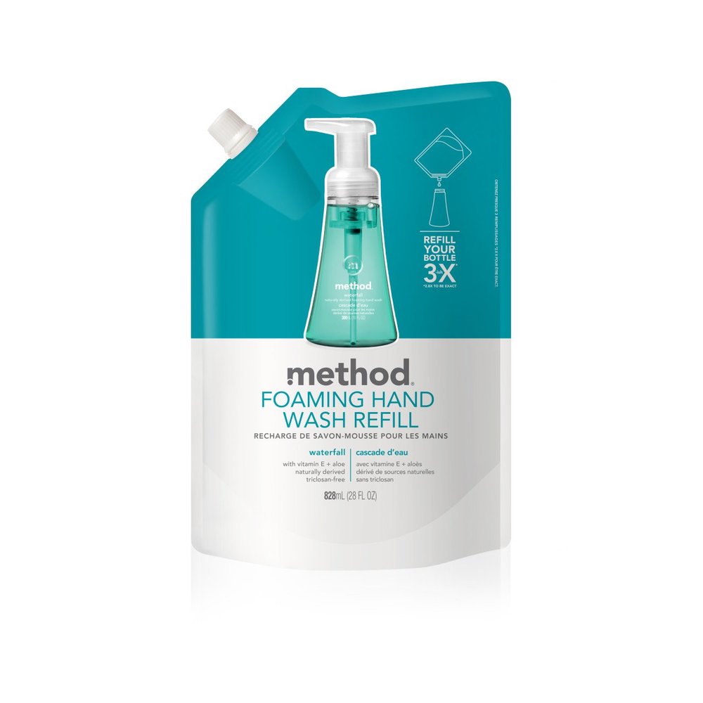 Method Foaming Hand Soap, Refill, Waterfall, 28 Fl Oz (Pack of 1)