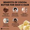 1 Lb Cocoa Butter - Pure Raw Unprocessed Incredible Quality and Scent. Use for Lotion, Cream, Lip Balm, Oil Stick or Body Butter. NON-GMO By SaaQin imported from Peru- view 4