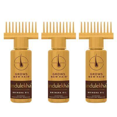 Indulekha Bringha Complete Hair Care Oil 100ml (Pack of 3)