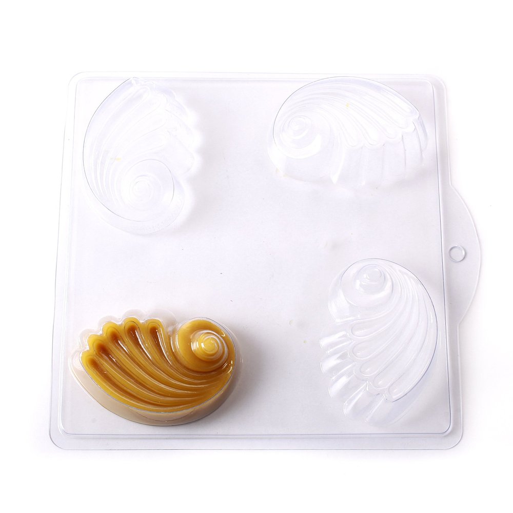 4 Cavity Sea Shell Soap/Bath Bomb Mold G15