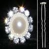 #13870 - Classic Pearl and Rhinestone Hair Pin view 1