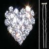#13871 - Rhinestone Heart Hair Pin view 1