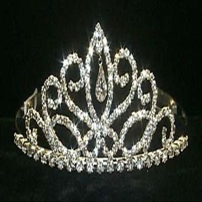 #12044 Fancy Navette Pear Drop Tiara