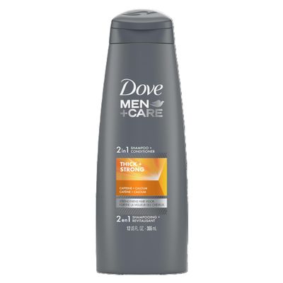 Dove Men+Care Thick and Strong Fortifying 2in1 Shampoo and Conditioner 12 FL OZ - Pack of 2