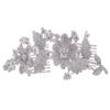 Alilang Silvery Tone Crystal Rhinestone Flower Leaf Bridal Long Hair Comb view 1