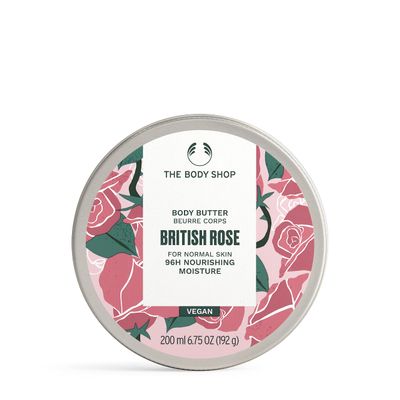 The Body Shop British Rose Body Butter  Nourishing & Moisturizing Skincare for Normal Skin  Vegan  6.75 oz