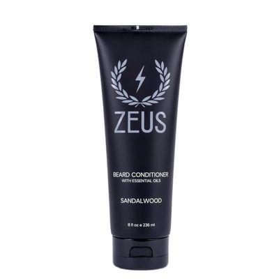 ZEUS Beard Conditioner Wash, Cleansing & Moisturizing Beard Wash with Green Tea & Natural Ingredients to Soften Beard 8 oz. (Made in USA) Sandalwood