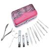 Manicure Set Professional Nail Clippers Kit Pedicure Care Tools- Stainless Steel Grooming Kit 12Pcs for Travel or Home (Pink) view 3
