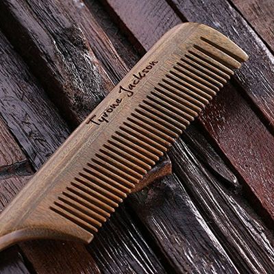Personalized Natural Wood Comb Rat tail