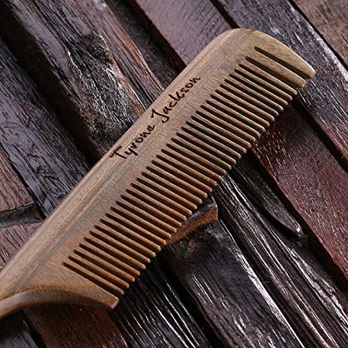 Personalized Natural Wood Comb Rat tail