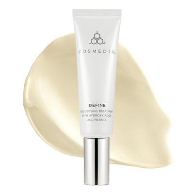 COSMEDIX Define Anti-Aging Face Cream with Hydroxy Acid & Retinol Complex - Age-Defying Facial Moisturizer for Fine Lines, Wrinkles & Uneven Skin - Lightweight PM Facial Treatment for All Skin Type