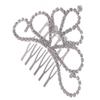 Alilang Women's Silvery Tone Clear Shiny Crystal Rhinestones Pincess Tiare Hair Comb view 1