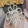 Alilang Women's Silvery Tone Clear Shiny Crystal Rhinestones Pincess Tiare Hair Comb view 2