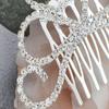 Alilang Women's Silvery Tone Clear Shiny Crystal Rhinestones Pincess Tiare Hair Comb view 3