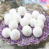 Meyer Imports White - Spun Cotton Balls - Set of 10 - Decorated, Mounted, Painted and Glittered! p/n 703-0200 view 2