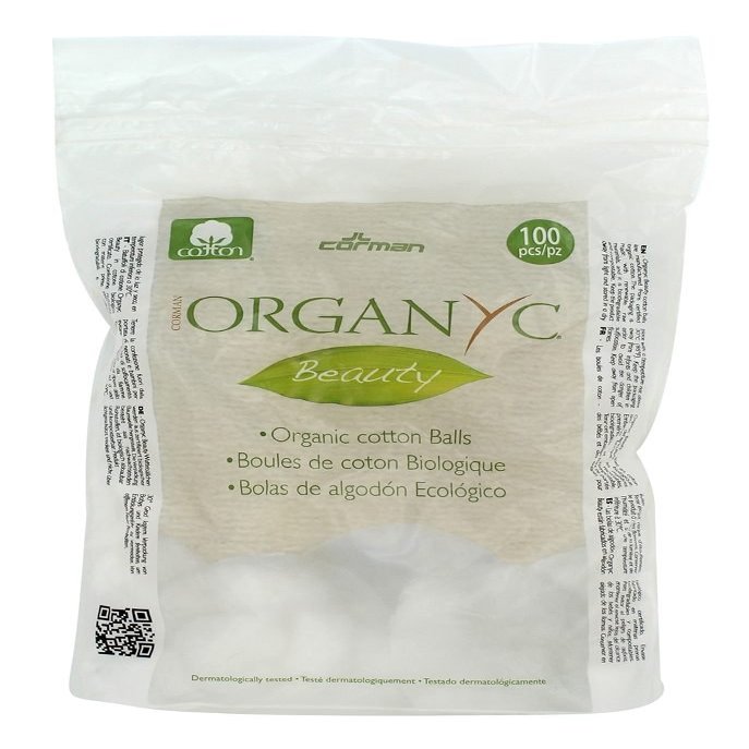Corman Cotton Balls 100 ct Cotton Toiletries by ORGANYC