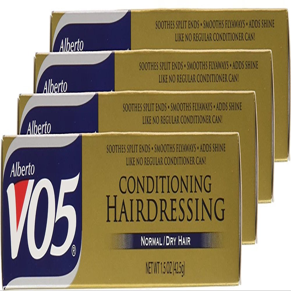Alberto VO5 Conditioning Hairdressing - Normal to Dry Hair - Hair Conditioner Smooths Frizz and Enhances Color Vibrancy - 1.5 oz - Pack of 4