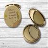 Andbanyan The Little Prince Compact Functional Round Mirror, 2.8"L x 2.8"W, White, Tabletop Mount view 3