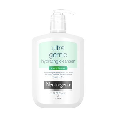 Neutrogena Ultra Gentle Hydrating Facial Cleanser, Non-Foaming Face Wash for Sensitive Skin, Gently Cleanses Face Without Over Drying, Oil, Soap & Fragrance-Free, 12 fl. oz