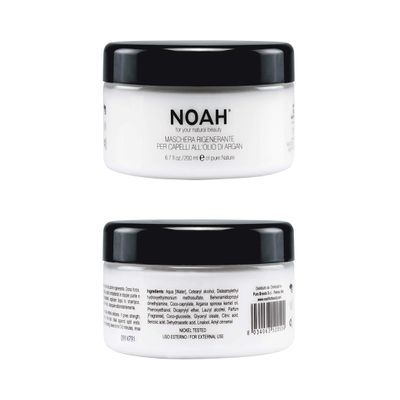 Noah Hair Mask for Hair Growth and Hair Regeneration - Argan Oil Mask for Dry Damaged Hair - Split End, Hydrating, Sulphate Free, Nourishing and Organic Hair Mask and Hair Moisturizer - 6.76 fl.oz