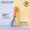 ZEUS Oval Military Beard Brush with Bristle Cleaner, Boar Bristle Beard Brush & Bristle Rake Cleaner Gift Set (Made in Germany) Firm Bristles Q91 view 3