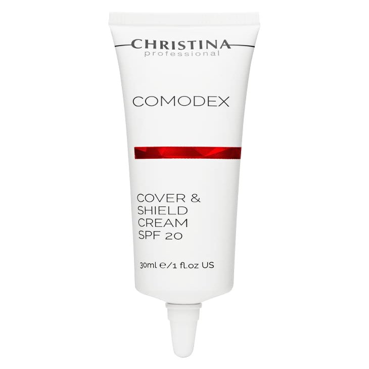 Christina Cover & Shield Cream SPF 20 Blemish Concealer - 30 ml - Protect and Soothe with Botanical Extracts - for Open Pores, Combination, Normal and Oily Skin
