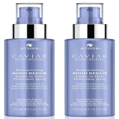 Alterna Caviar Anti-Aging Restructuring Bond Repair Leave-in Heat Protection Spray,4.2 Ounce (2-Pack)